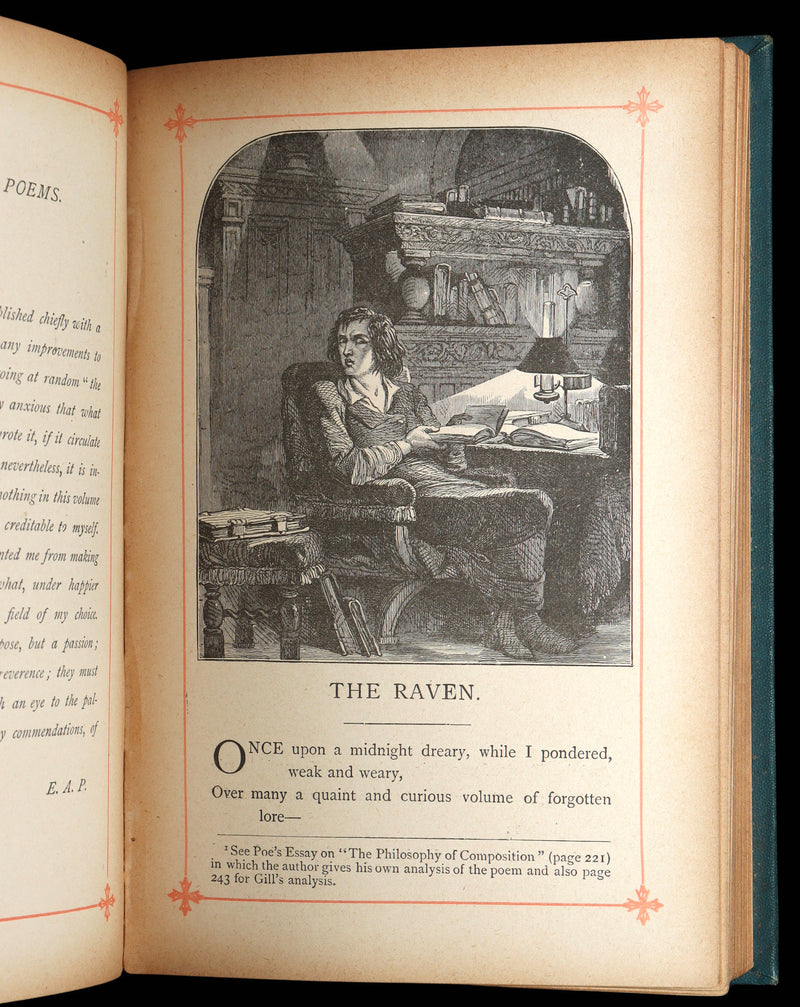 1890 Rare Book - The Poetical Works of Edgar Allan Poe, Illustrated
