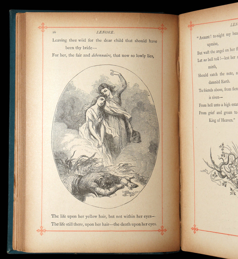 1890 Rare Book - The Poetical Works of Edgar Allan Poe, Illustrated