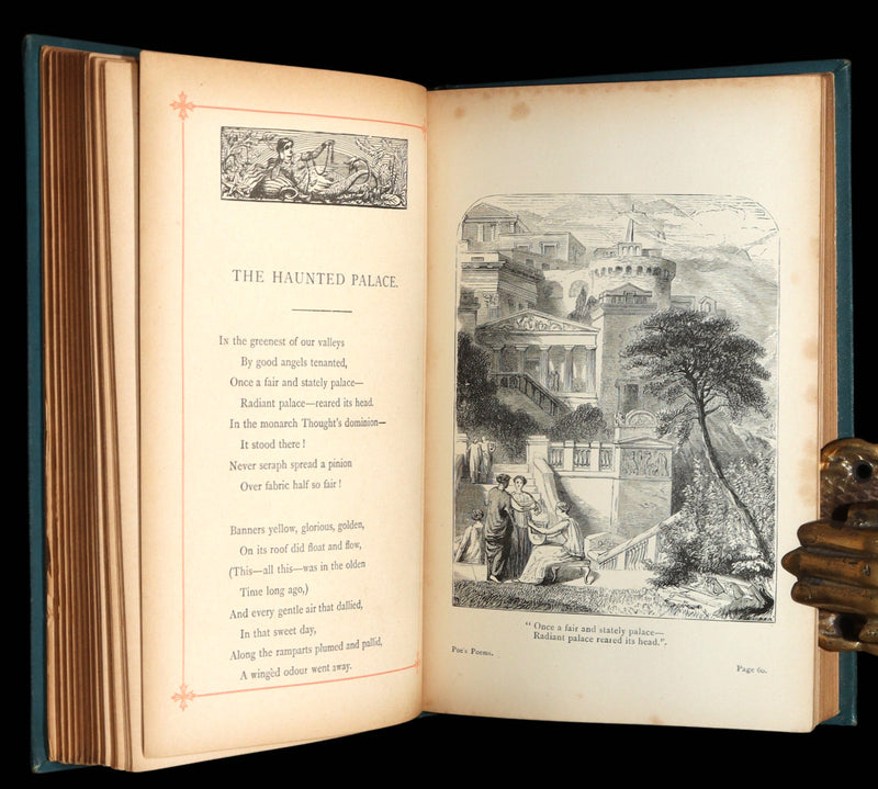 1890 Rare Book - The Poetical Works of Edgar Allan Poe, Illustrated