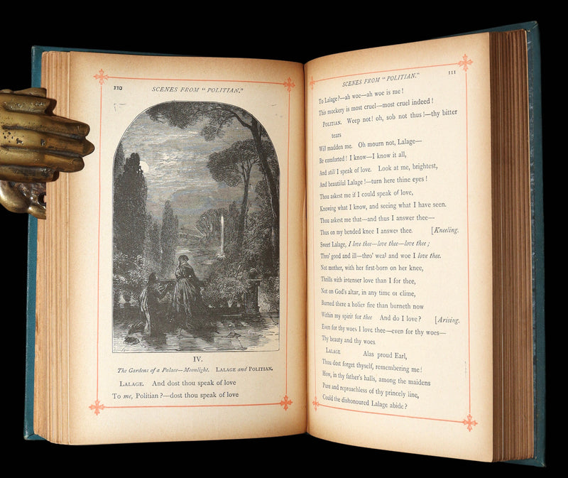 1890 Rare Book - The Poetical Works of Edgar Allan Poe, Illustrated