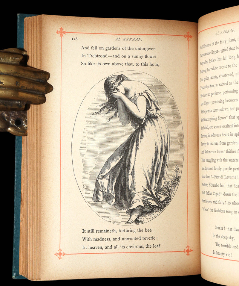 1890 Rare Book - The Poetical Works of Edgar Allan Poe, Illustrated