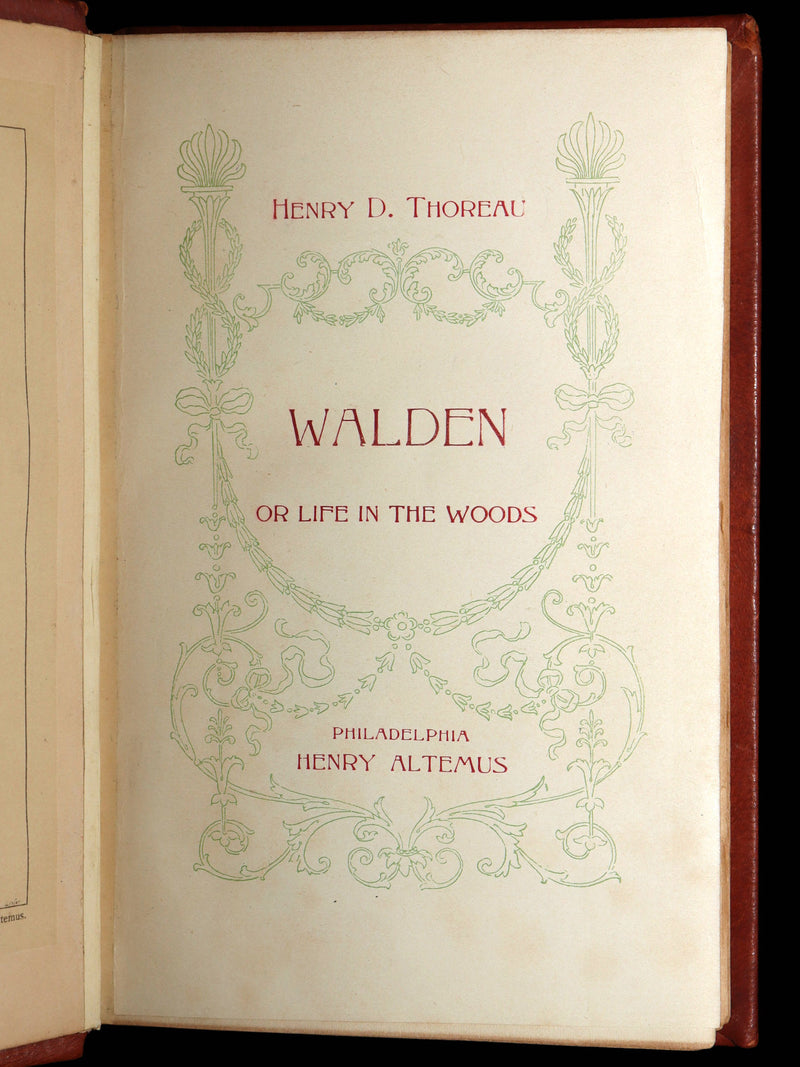 1899 Nice Binding - Walden; or, Life in the Woods by Henry David Thoreau