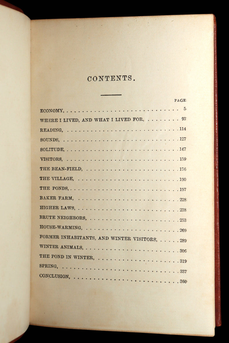 1899 Nice Binding - Walden; or, Life in the Woods by Henry David Thoreau