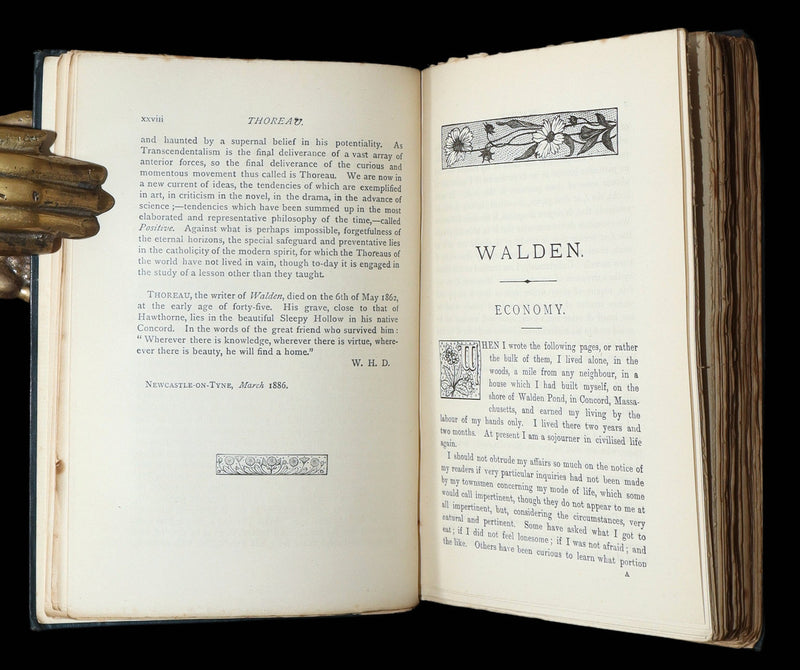 1886 Rare First UK Edition - Walden by Henry David Thoreau