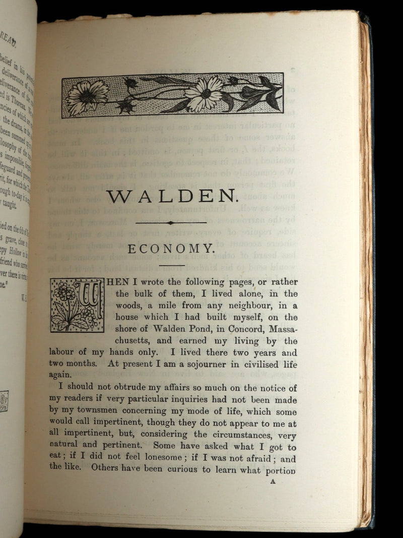 1886 Rare First UK Edition - Walden by Henry David Thoreau