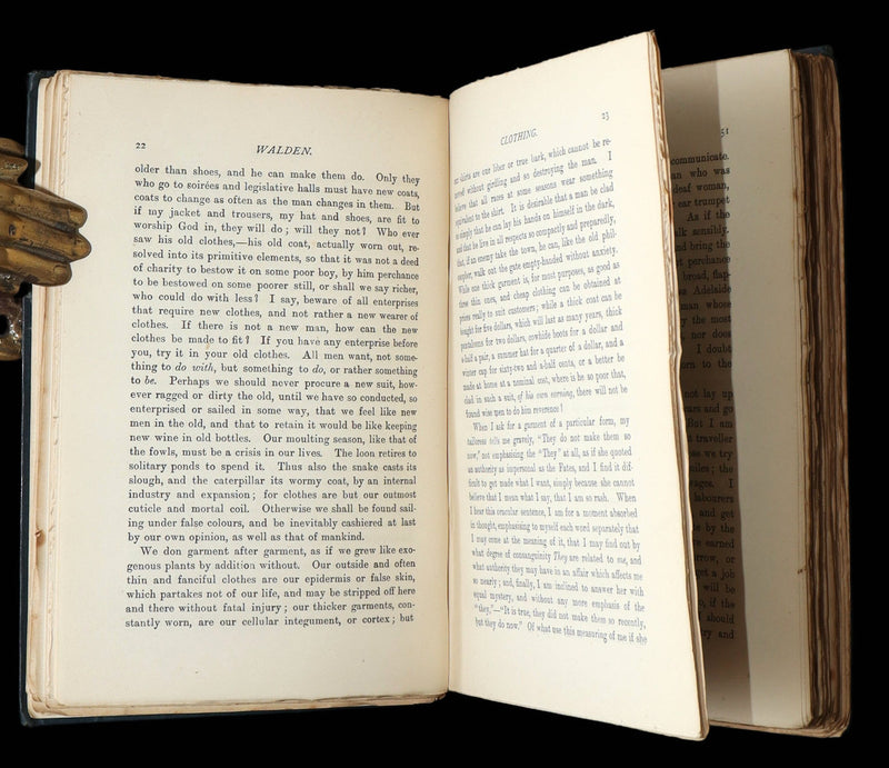 1886 Rare First UK Edition - Walden by Henry David Thoreau
