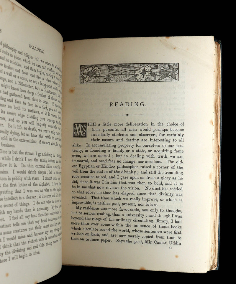 1886 Rare First UK Edition - Walden by Henry David Thoreau