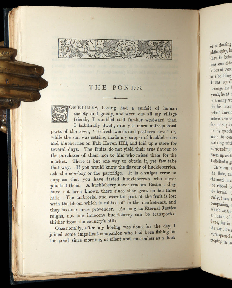 1886 Rare First UK Edition - Walden by Henry David Thoreau