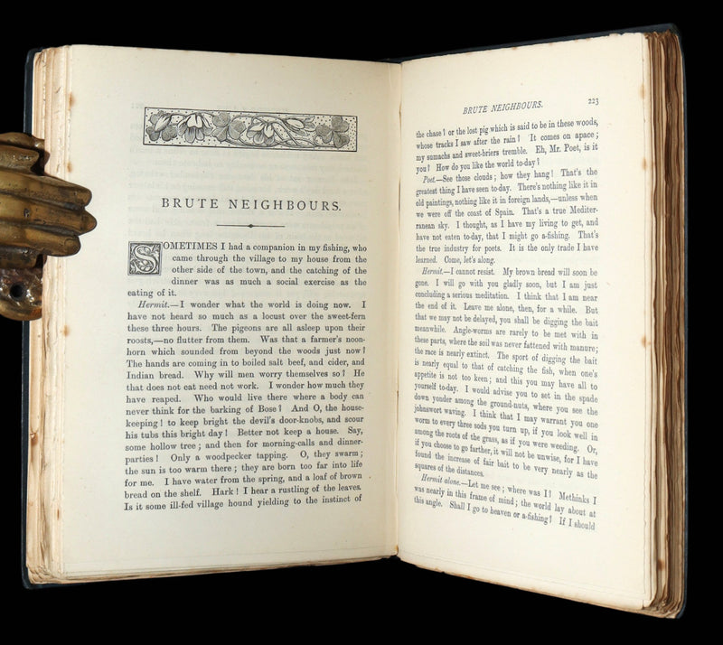 1886 Rare First UK Edition - Walden by Henry David Thoreau