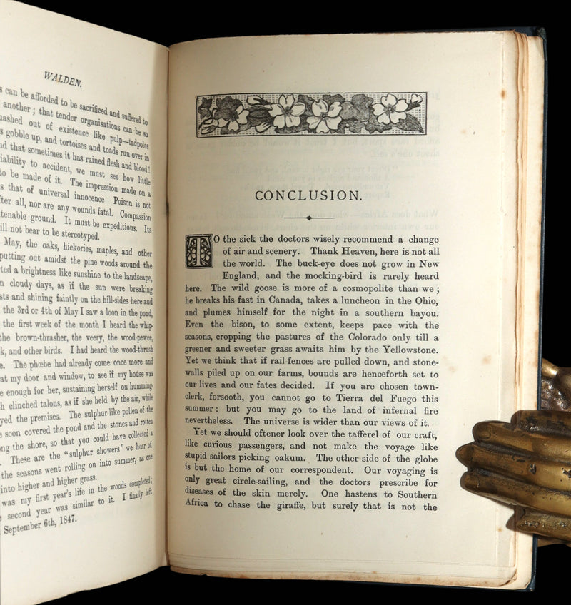 1886 Rare First UK Edition - Walden by Henry David Thoreau