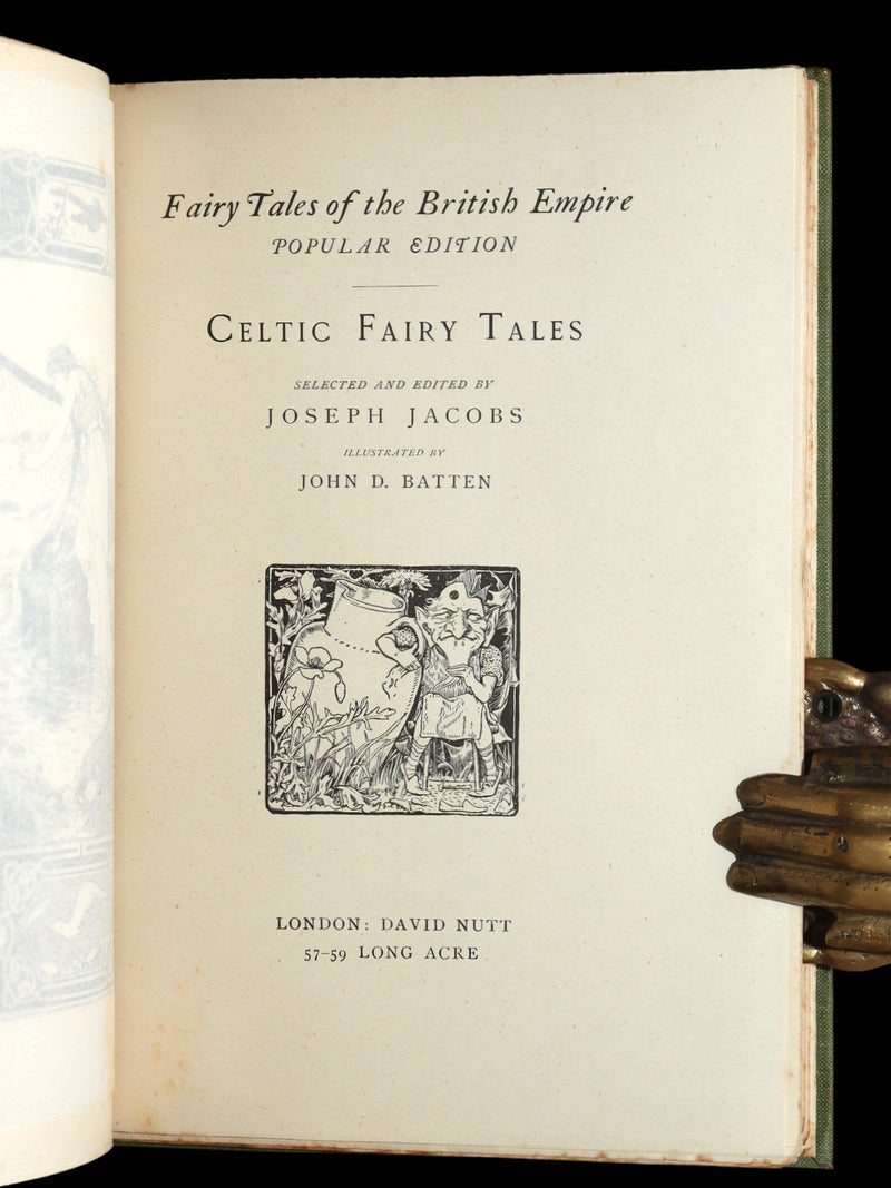 1895 Rare Book - Celtic Fairy Tales by J. Jacobs illustrated by John D. Batten