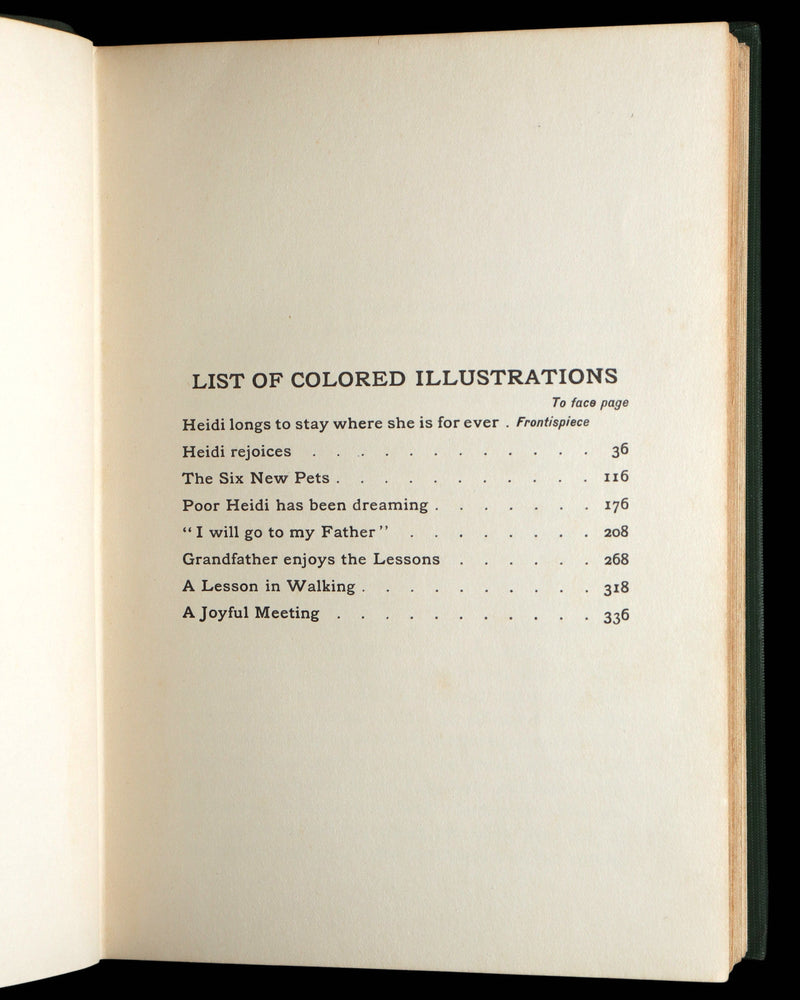 1920 Rare Book - Heidi by Johanna Spyri illustreated by Lizzie Lawson