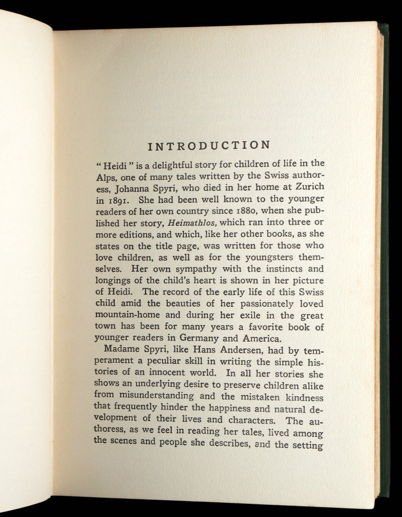 1920 Rare Book - Heidi by Johanna Spyri illustreated by Lizzie Lawson