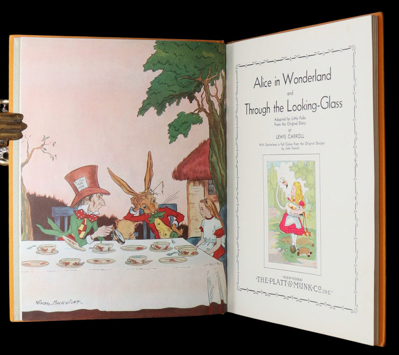 1937 First Platt Color Ed. - Alice in Wonderland and Through the Looking-Glass