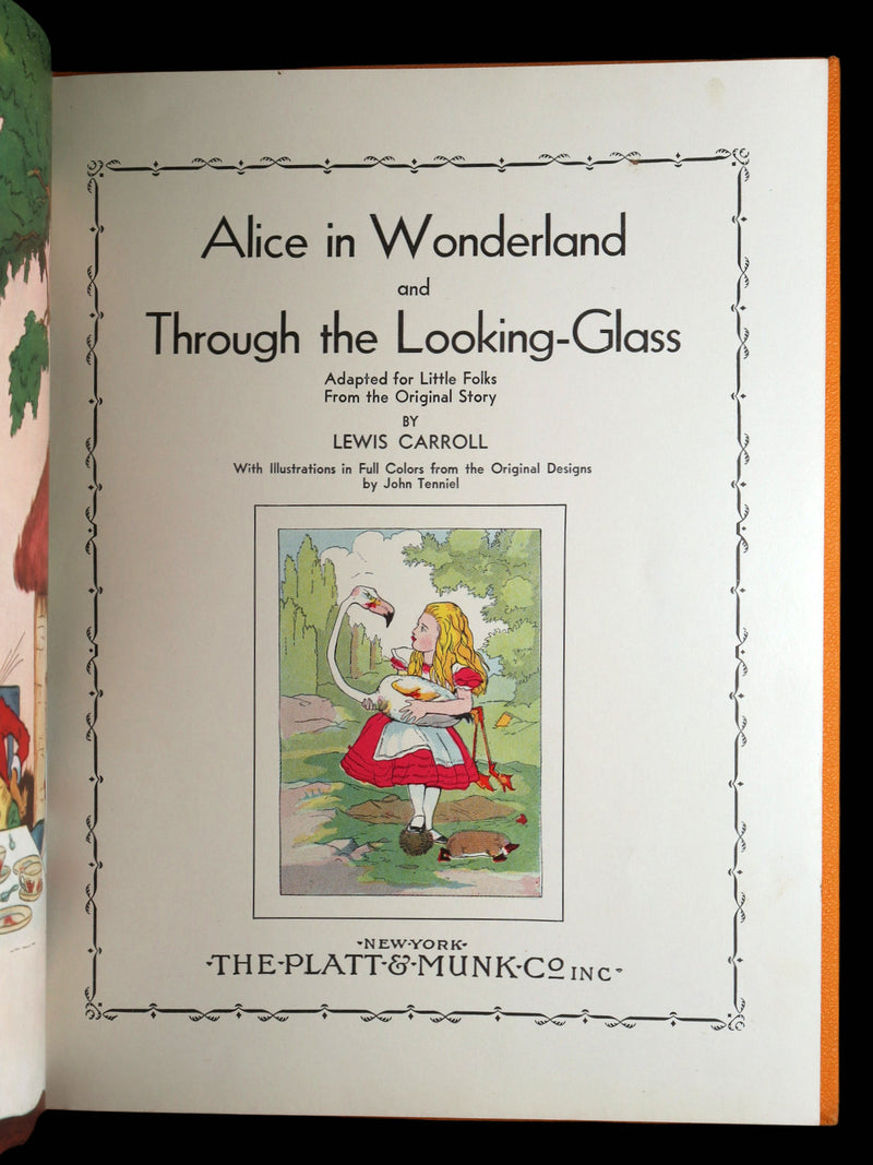 1937 First Platt Color Ed. - Alice in Wonderland and Through the Looking-Glass