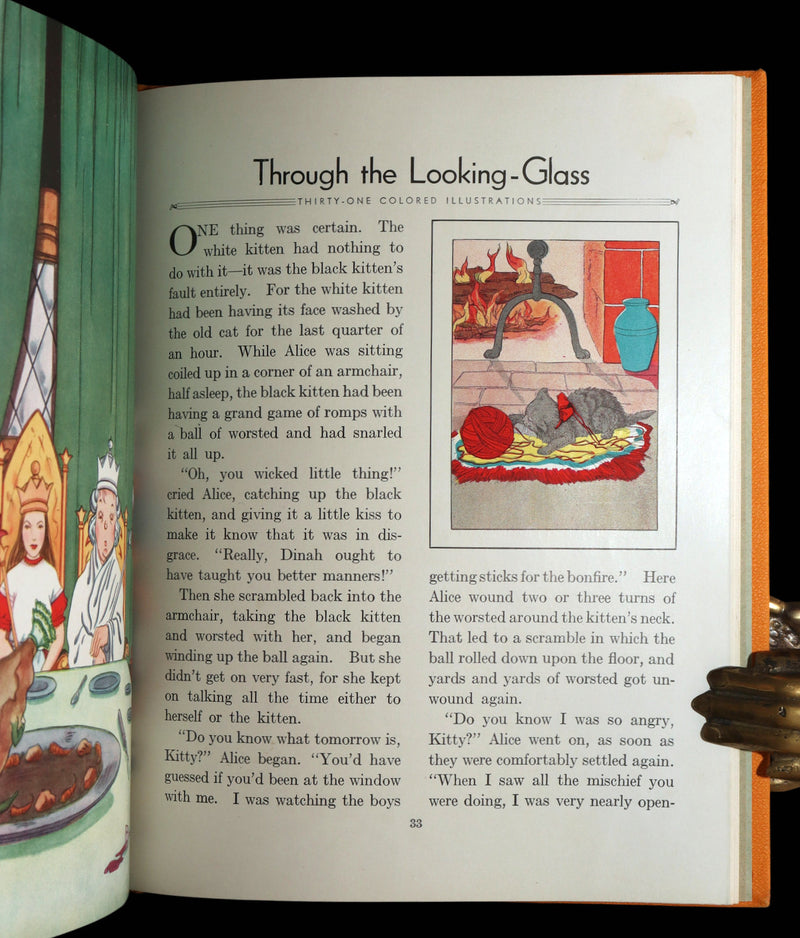 1937 First Platt Color Ed. - Alice in Wonderland and Through the Looking-Glass