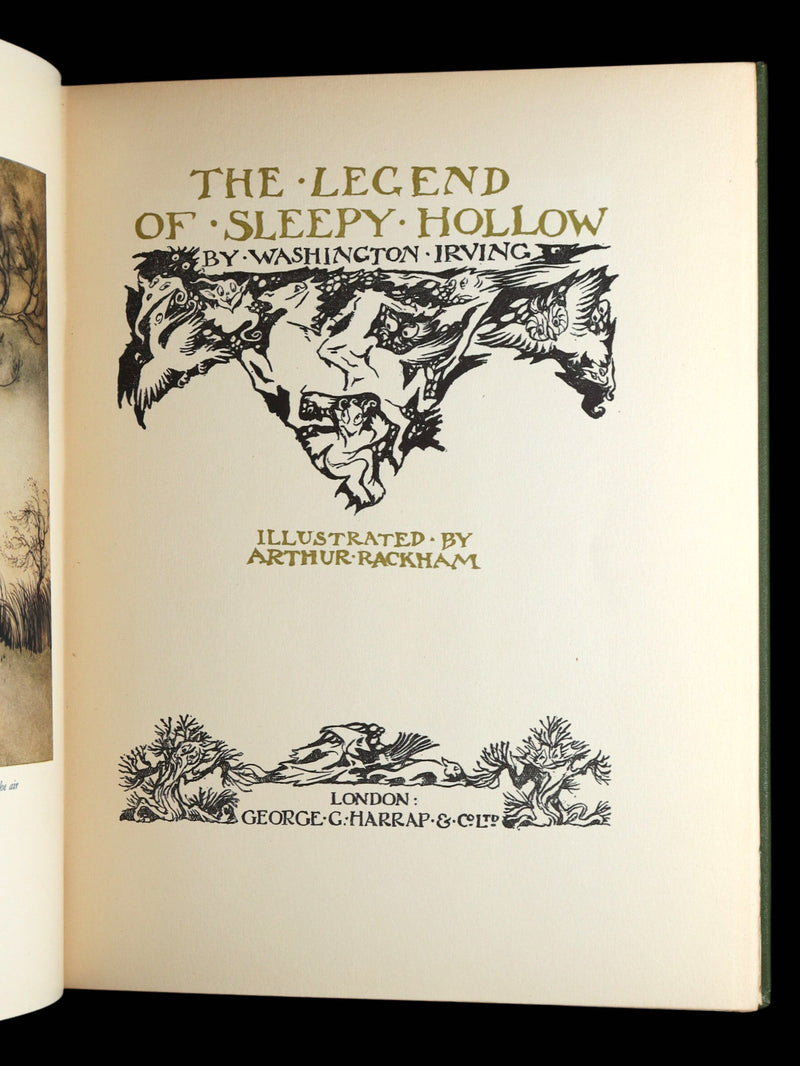 1928 Rare First Edition - The Legend of Sleepy Hollow by Arthur Rackham