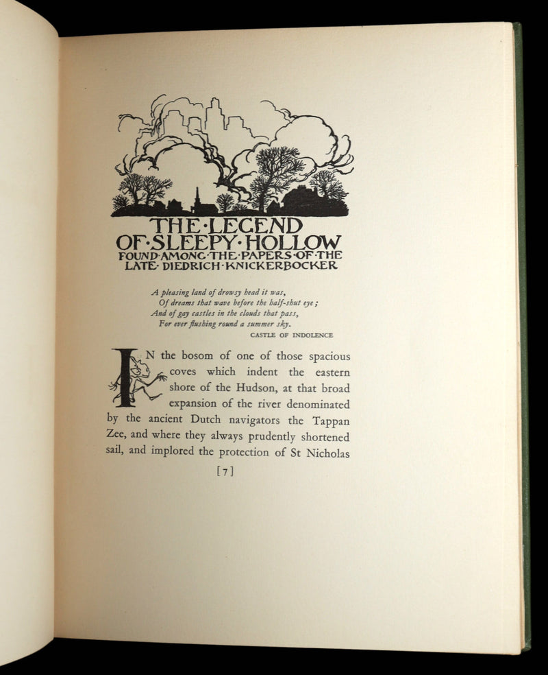 1928 Rare First Edition - The Legend of Sleepy Hollow by Arthur Rackham