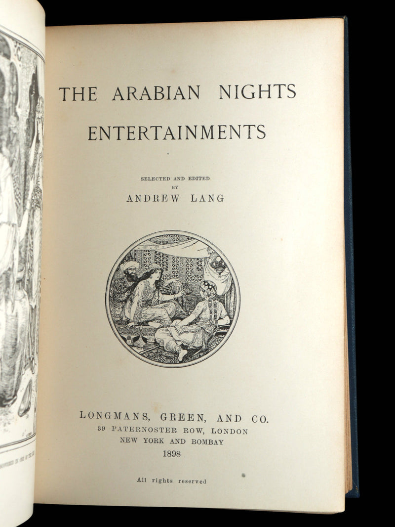 1898 Rare First Edition - The Arabian Nights by Andrew Lang, Illustrated