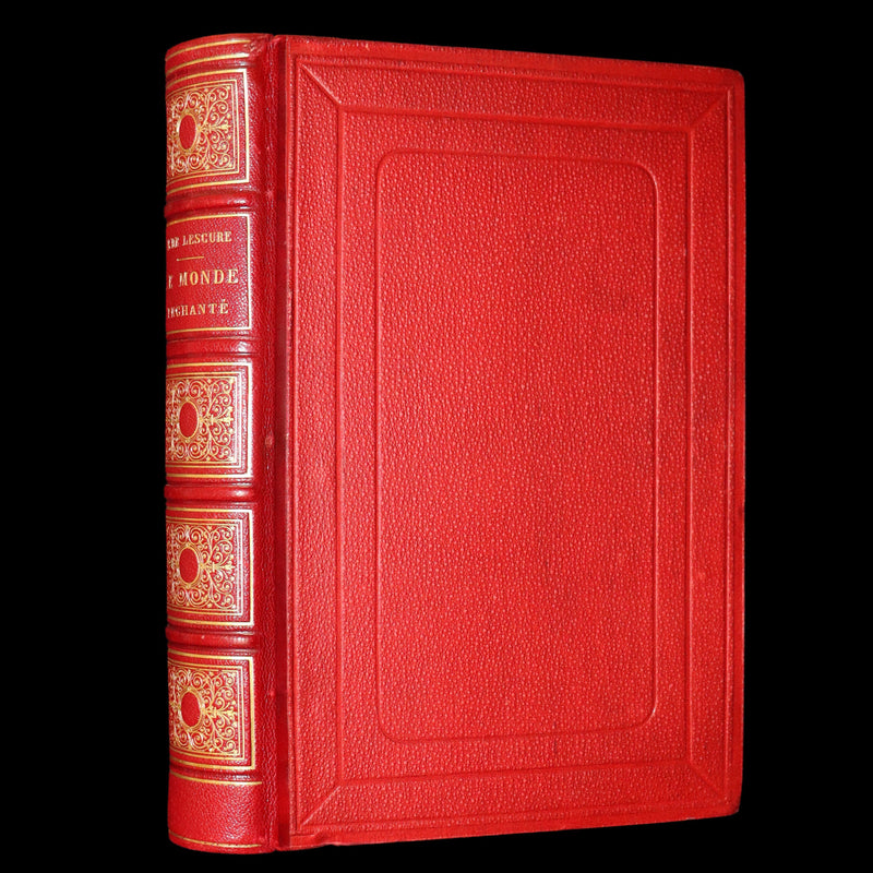 1883 Rare French Book - Le Monde Enchanté -The Enchanting World by M. de Lescure