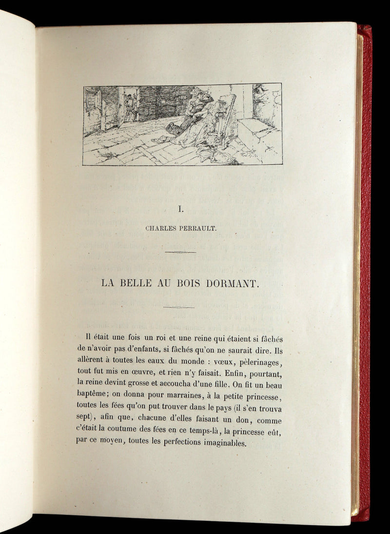 1883 Rare French Book - Le Monde Enchanté -The Enchanting World by M. de Lescure