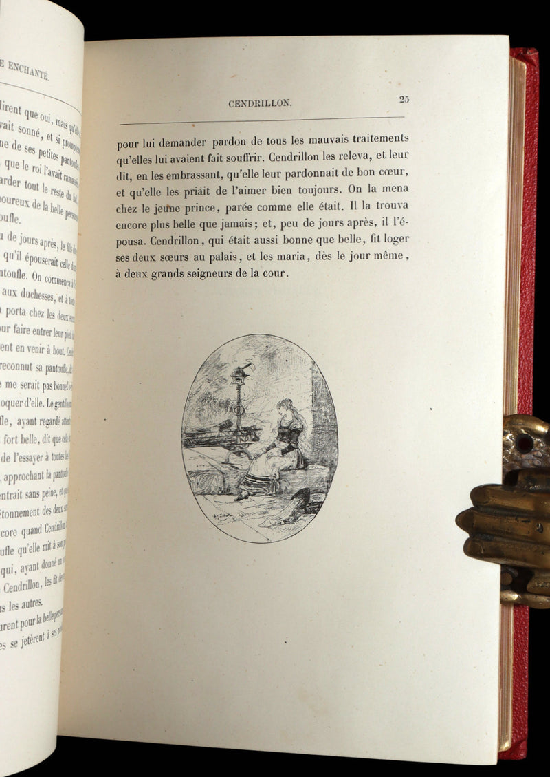 1883 Rare French Book - Le Monde Enchanté -The Enchanting World by M. de Lescure