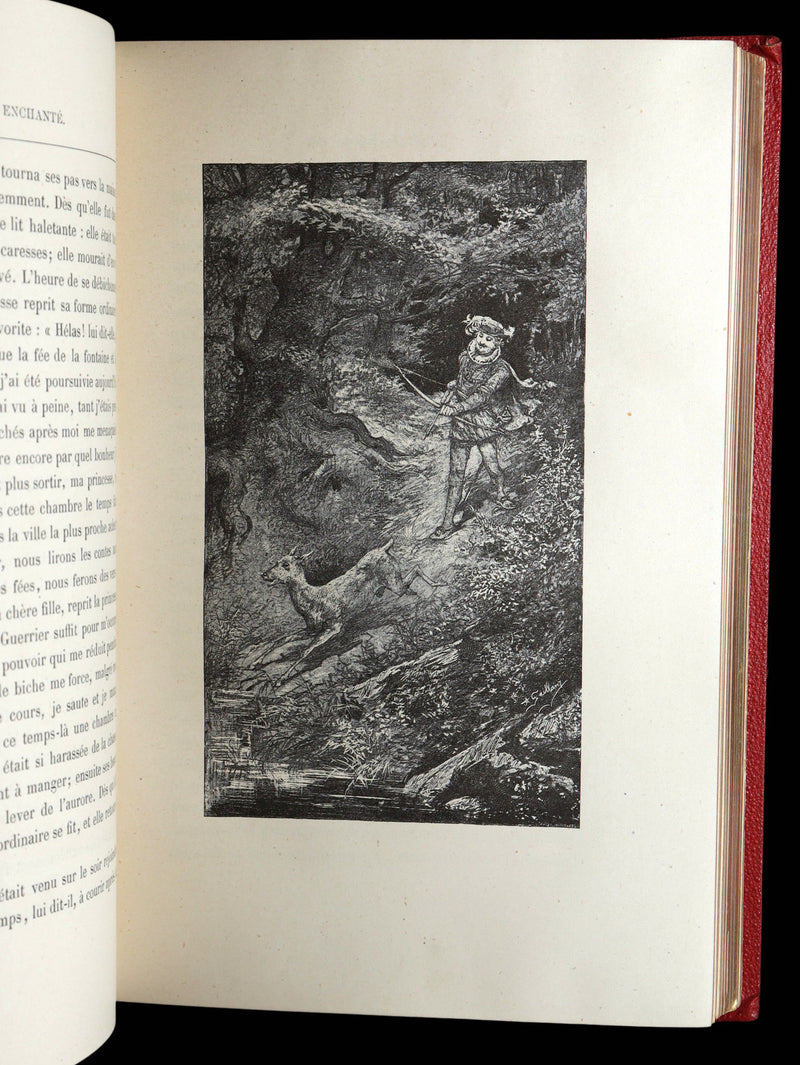 1883 Rare French Book - Le Monde Enchanté -The Enchanting World by M. de Lescure