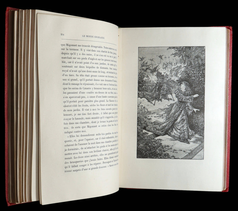 1883 Rare French Book - Le Monde Enchanté -The Enchanting World by M. de Lescure