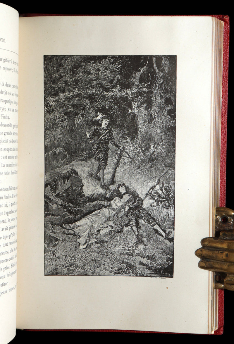 1883 Rare French Book - Le Monde Enchanté -The Enchanting World by M. de Lescure