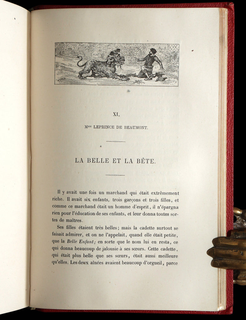 1883 Rare French Book - Le Monde Enchanté -The Enchanting World by M. de Lescure