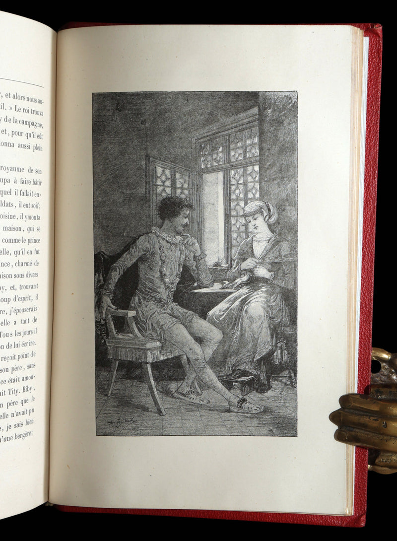1883 Rare French Book - Le Monde Enchanté -The Enchanting World by M. de Lescure