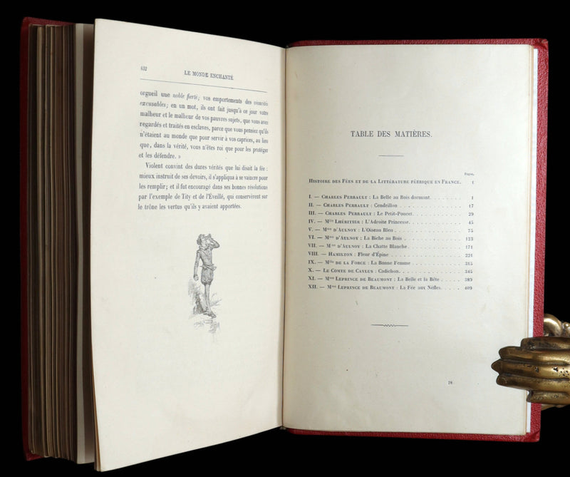 1883 Rare French Book - Le Monde Enchanté -The Enchanting World by M. de Lescure