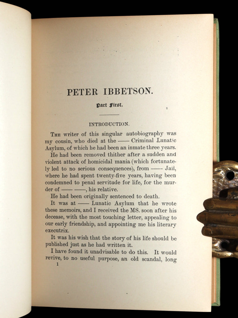 1894- Peter Ibbetson, Strange Tale of Communication through Dreams by Du Maurier