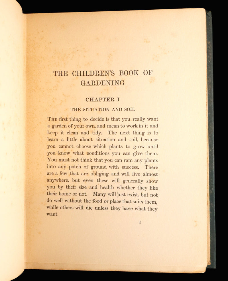 1909 First Edition- The Children’s Book of Gardening by Winifred Cayley-Robinson