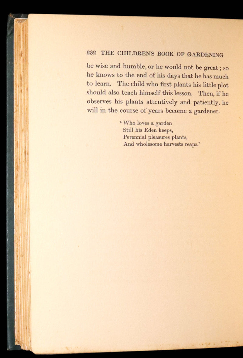 1909 First Edition- The Children’s Book of Gardening by Winifred Cayley-Robinson
