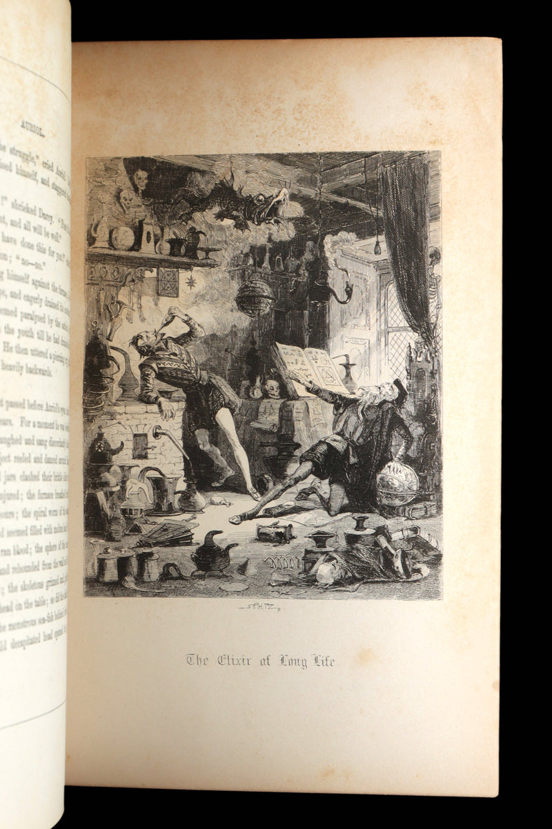 1890 Rare Gothic Novel - Auriol; or, The Elixir of Life by W. Harrison Ainsworth