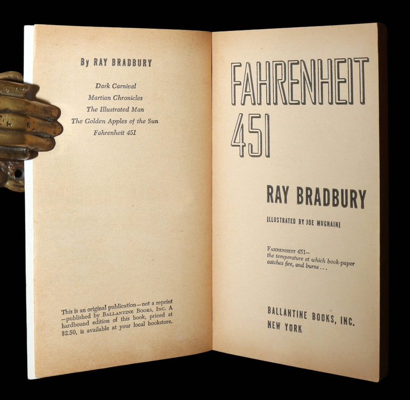 1953 True First Edition by Ballantine - Fahrenheit 451 by Ray Bradbury
