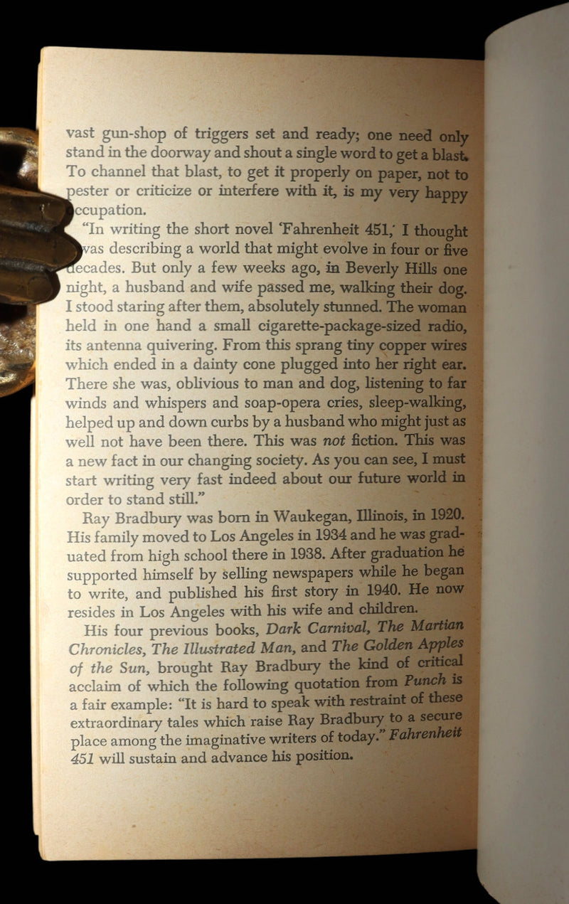 1953 True First Edition by Ballantine - Fahrenheit 451 by Ray Bradbury