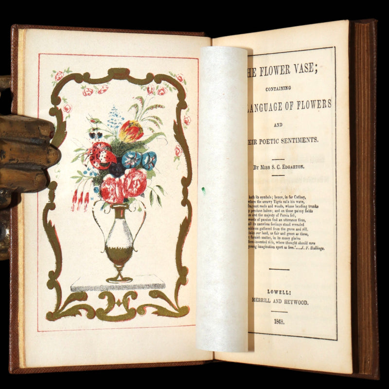 1848 Rare Floriography Book - The Flower Vase Containing the Language of Flowers