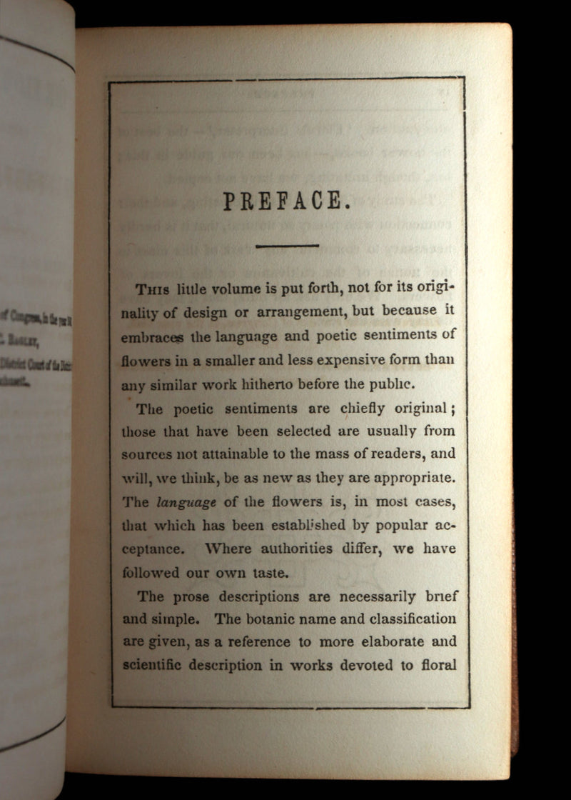 1848 Rare Floriography Book - The Flower Vase Containing the Language of Flowers