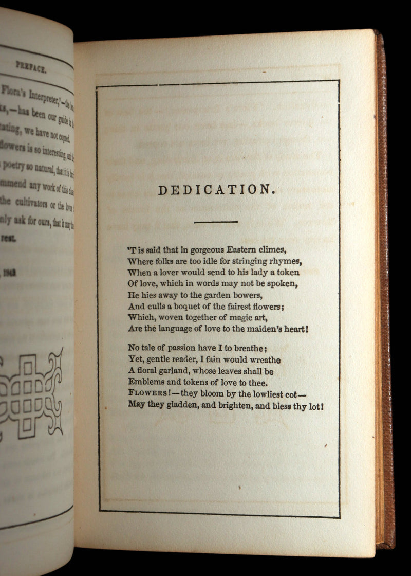 1848 Rare Floriography Book - The Flower Vase Containing the Language of Flowers