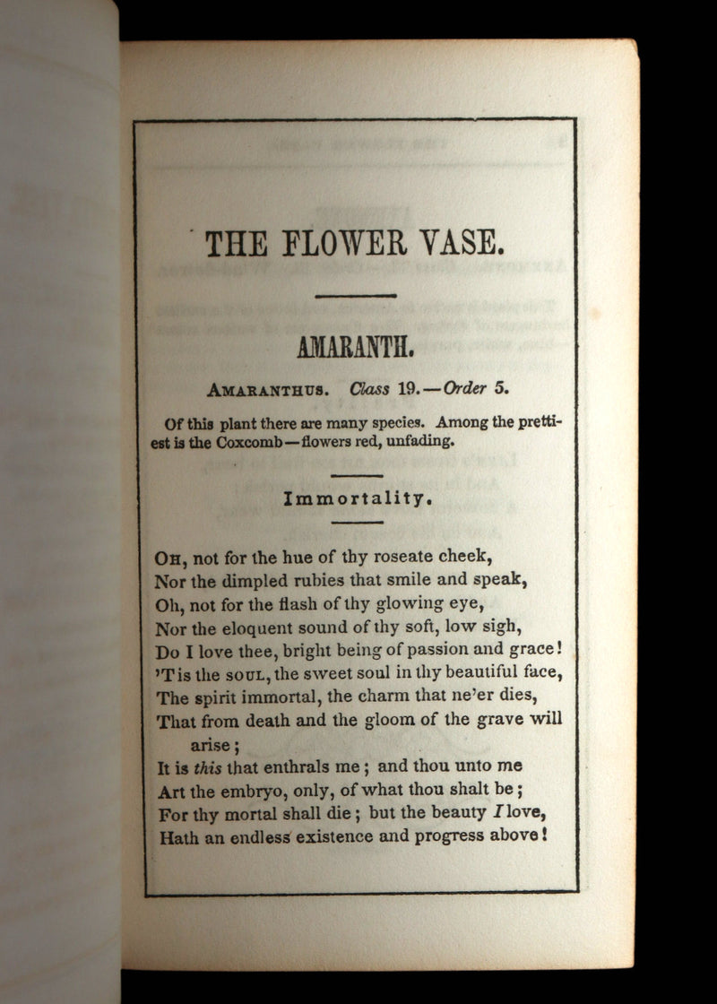 1848 Rare Floriography Book - The Flower Vase Containing the Language of Flowers