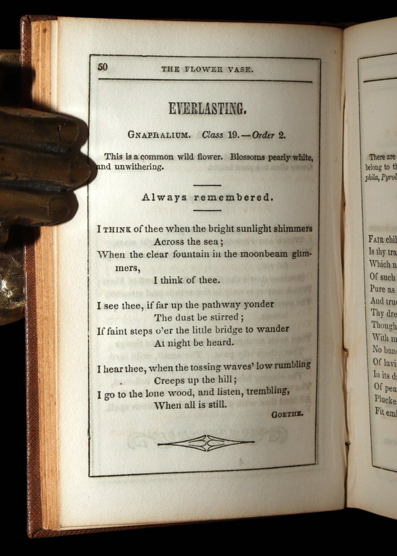 1848 Rare Floriography Book - The Flower Vase Containing the Language of Flowers