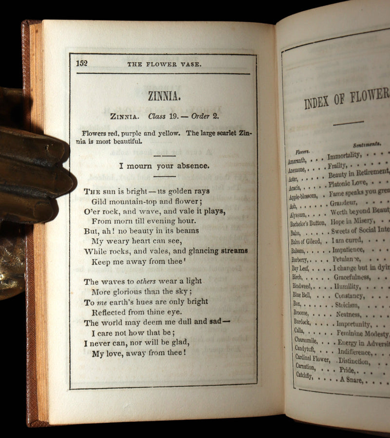 1848 Rare Floriography Book - The Flower Vase Containing the Language of Flowers
