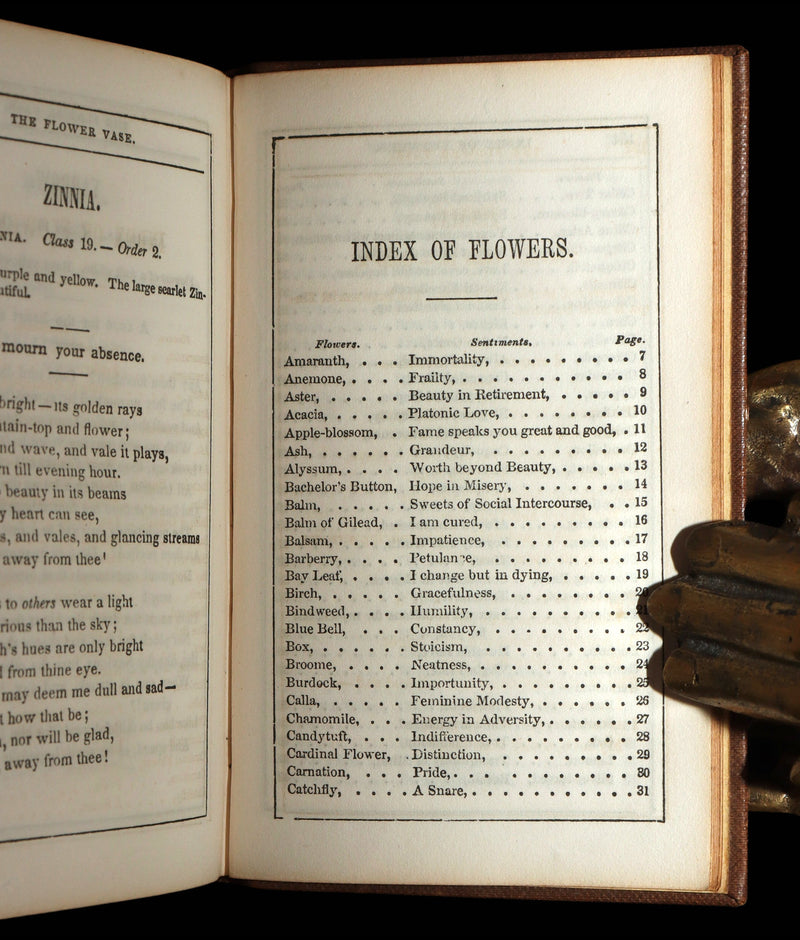 1848 Rare Floriography Book - The Flower Vase Containing the Language of Flowers