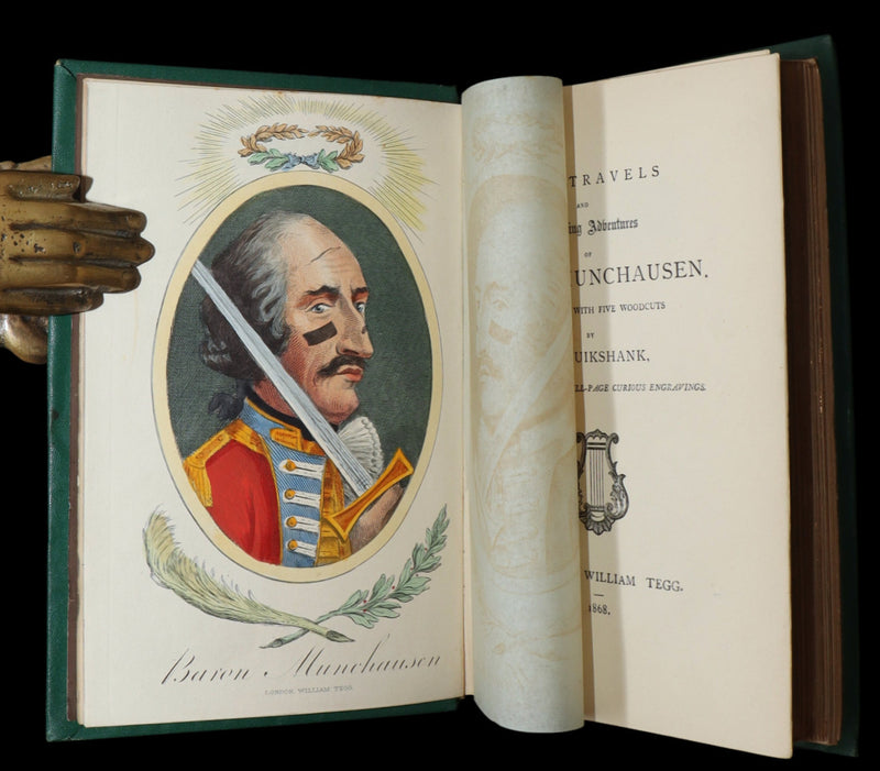 1868 Scarce Color ED - The Travels and Surprising Adventures of Baron Munchausen