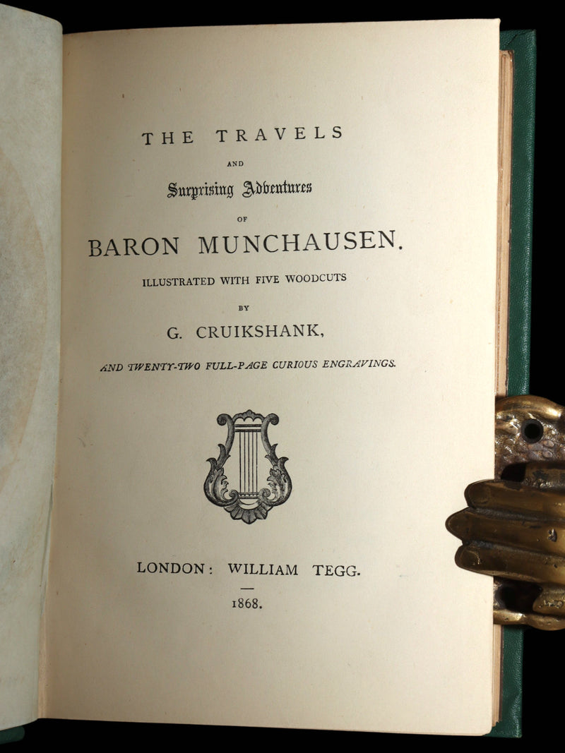 1868 Scarce Color ED - The Travels and Surprising Adventures of Baron Munchausen