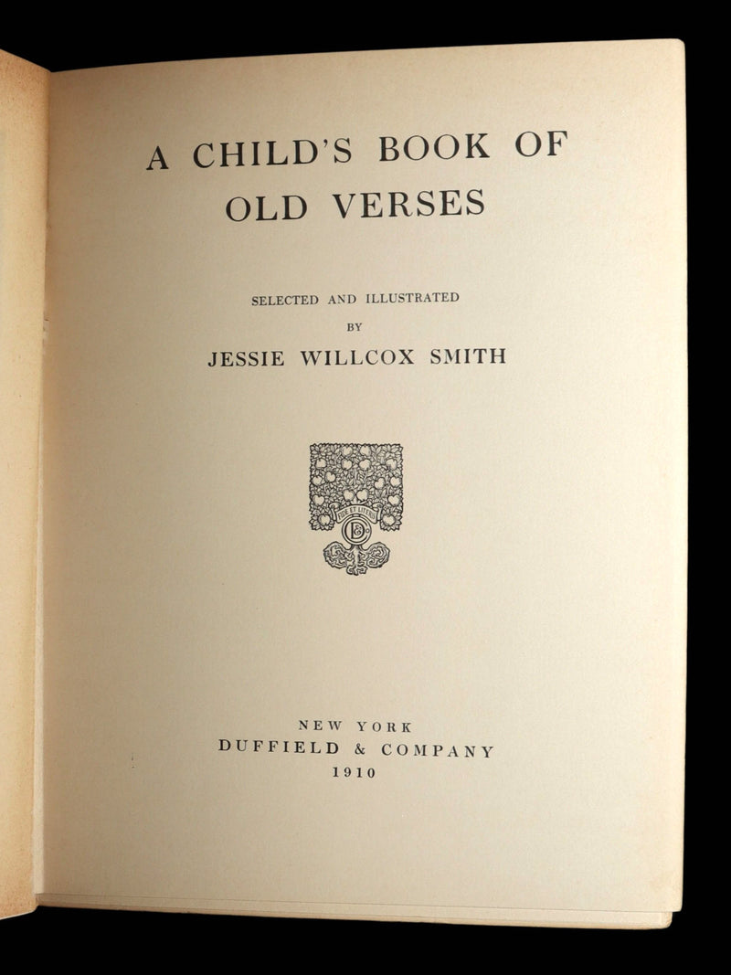 1910 Rare First Edition - A Child’s Book of Old Verses by Jessie Willcox Smith