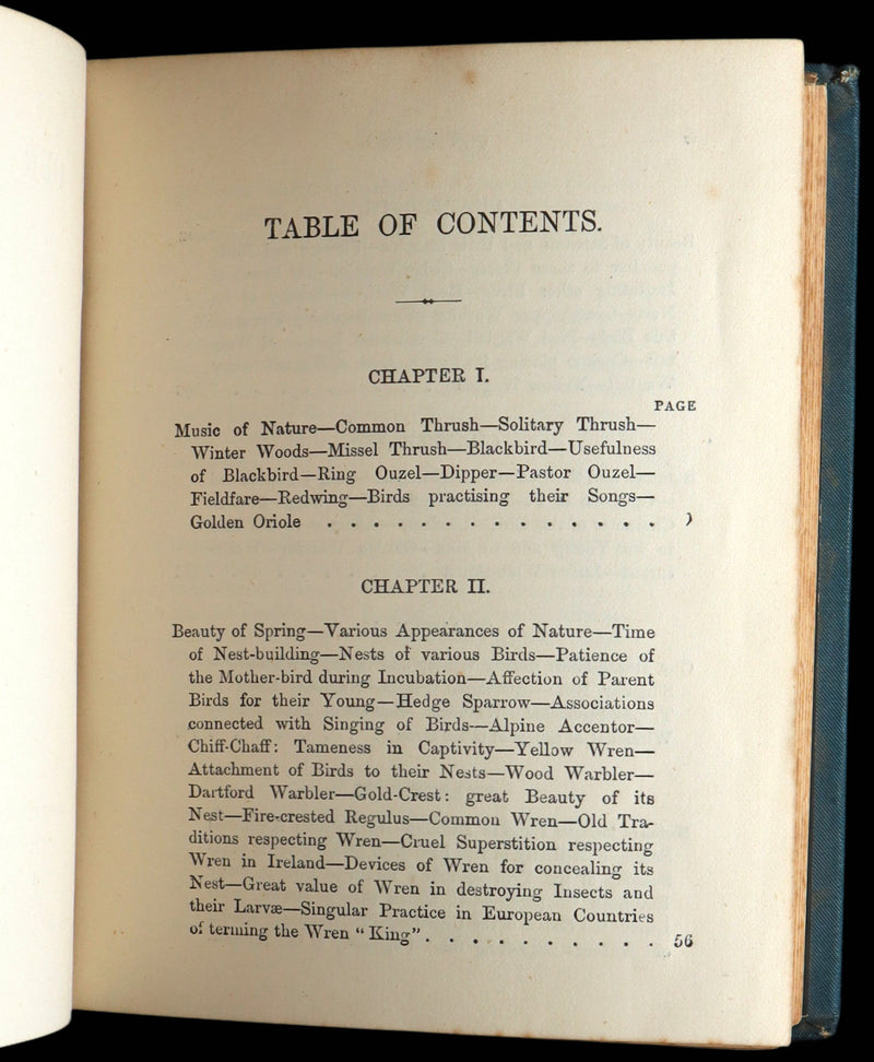 1882 Rare Ornithology Book ~ Our Native Songsters, Illustrated by Anne Pratt
