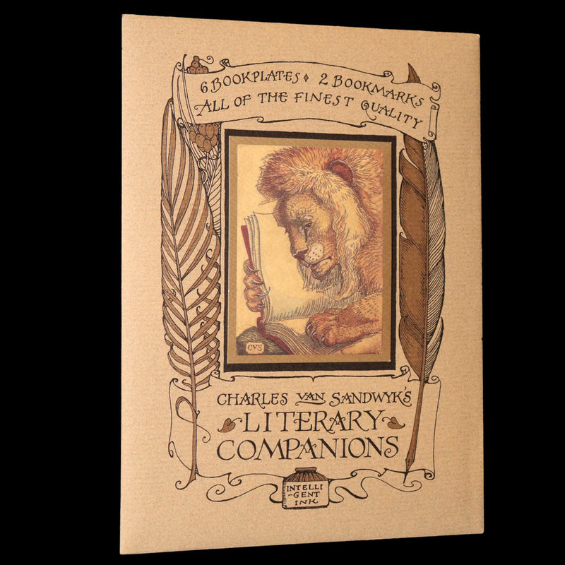 2005 Scarce Literary Companions- 6 bookplates 2 bookmarks by Charles van Sandwyk